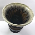 Vintage Mid Century Modern Hull Dark Green W light Green Drip Glaze Pottery Urn