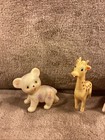 Vintage 1950s Lot Of 5 Rubber Squeaky Toys Giraffe  Bear  Elephant  Etc 