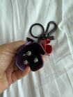Coach Resin Tea Rose Tulip Bag Charm Keychain Discontinued Purple Red Gunmetal