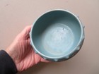 Old Chinese Drum Shaped Bowl Or Brush Washer With A Blue Glaze