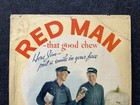 Vtg 1950 s Red Man Chewing Tobacco Advertising Cardboard Sign 18 5    X 13 25   