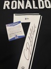 Cristiano Ronaldo  7 Real Madrid Hand Signed Soccer Jersey Bas Coa