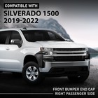Front Bumper End Cap Extension Trim Right Side Silverado 1500 19-22 Gm1017110