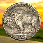 1938 Hobo Buffalo Nickel Carved Sailor Novelty Antiqued Metal Coin
