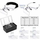 Magnifying Glass Led Light Head Loupe Jeweler Watch Bright Magnifier With 5 Lens