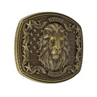 American Flag Usa Lion Head Stars Belt Buckle Antique Bronze Fits 1 5 Inch Belts