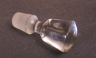 Vintage Clear Glass Bottle Stopper Faceted Frosted Barware 3    Tall    Sjc