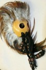 Hawaiian Car Truck Decor 1  Kamani Nut Ikaika Warrior Helmet Brown Feather