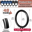 Curtain Rings With Eyelets 48 Pack Metal Black Curtain Rings For Pinch Pleat Cur