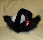 Hansa Swans  2  Black   White Stuffed Animal 4085   4086 Uec  