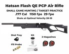 Hatsan Flash Qe Quietenergy  177   al Air Rifle 1150fps  Black - Hgflash-177