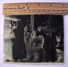 Antique 4x5 Glass Plate Negative Photograph Adults In Halloween Costumes