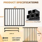 Deck Fence Gate Outdoor 32 5  Hx48 W Heavy Duty Steel Anti-rust Door With Cus   