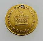 1800 Third Guinea George Iii Gold Coin Holed