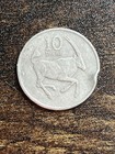 1980 Botswana 10 Ten Thebe South African Oryx Animal Actual Coin Tb4077 