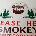 Vintage Forest Service Sign - Smokey Bear Hiking Wilderness Gas Porcelain Sign