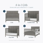 Atwood 4-in-1 Convertible Baby Crib Wooden Nursery Furniture Converts To Daybed