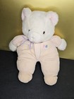 Eden Abc Teddy Plush Bear Peach Sleeper Outfit  10 In