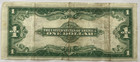 1923  1 One Dollar Us Silver Certificate Large Note - Blue Seal - Horse Blanket