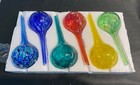 6 Piece Hand Blown Glass Watering  Globes