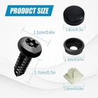 4 Set Black Anti Theft License Plate Screws Rust Proof Stainless Steel Kit Cars