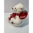 Vintage 1999 Coca-cola Polar Bear Plush Red Snowflake Scarf 0159 7 Inch