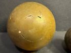 2 Antique Brass Marine Cannon Balls  Cannonball  Maine  Shot