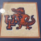 Uf Florida Gators Albert Cross Stitch Prof Framed  14 X14    Frame  Logo Is 9 X 9   