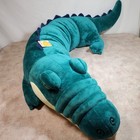 44 Inch Giant Stuffed Crocodile Plush Simulation Toy Alligator Dark Green
