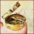 Maritime Solid Brass Brunton Compass Nautical Direction Compass Handmade Gift