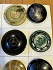 20 Old 1930s Era Vintage Celluloid Plastic Tight Top Buttons On Card Xl 2   