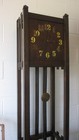 Antique Grandfather Clock Mission Oak Arts   Crafts Original Finish Circa 1930