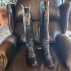 Civil War Cavalry Boots  Mens 11 5 Embroidered Eagle-snake-cactus Pompadour Heel
