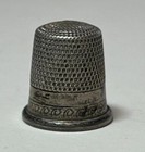 Vintage Sterling Silver Thimble Waite Thresher Co  Star Hallmark 8