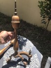 Antique 19th Century 1800   s Cast Iron Brass Copper France Fireplace Andirons  