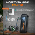 Wolfbox Car Jump Starter Booster Jumper Box Power Bank Battery Charger Black