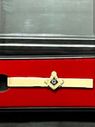 Masonic Cut Out Square Compass Master Mason Tie Bar Necktie Gold Color New 