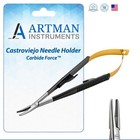 Artman Carbideforce    Castroviejo Micro Needle Holder Driver 5 5  Curved Tc