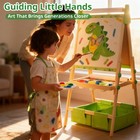 Art Easel For Kids Ages 2-4 4-8  Toddler Easel With 3 Paper Roll  Magnetic Wh   