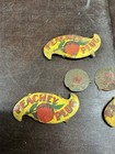 Lot Of 5 C1900 Peachey Plug Tin Tobacco Tag Us Tobacco Peach And More