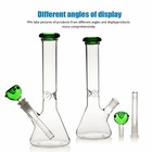 10 Inch Heavy Glass Bong Water Pipe Smoking Bong Beaker   14mm Bowl Hookah Green