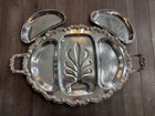 Vintage Silver Plate Serving Tray By Crown Silver Company  Tree Of Life  Divided