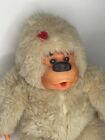 Vtg Russ Baby Gonga Thumb Sucking Gorilla Plush Heart Tan   Cream Monkey Ape