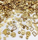 1 2 Pound Vintage Assorted Solid Brass Stampings  Findings   Settings Lot 1652