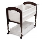 Arm   s Reach Cambria Espresso   White Bedside Co-sleeper Baby Bassinet   Crib