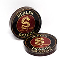 2  Acrylic Dragon Dealer Button Poker Table - Dealer Accessories