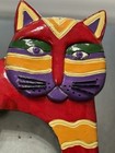 Ganz Multicolor Whimsical Cat Frame Laurel Burch Style Bright Color Hand Painted