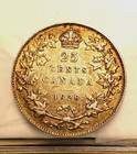 1928 Canada George V Silver 25 Cents Coin Slightly Toned Xf Details Km  24a