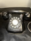 Vintage Automatic Electric Monophone 686 Black Rotary Telephone Deco Untested