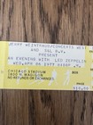 1977 Unused Led Zeppelin Concert Ticket Chicago Stadium